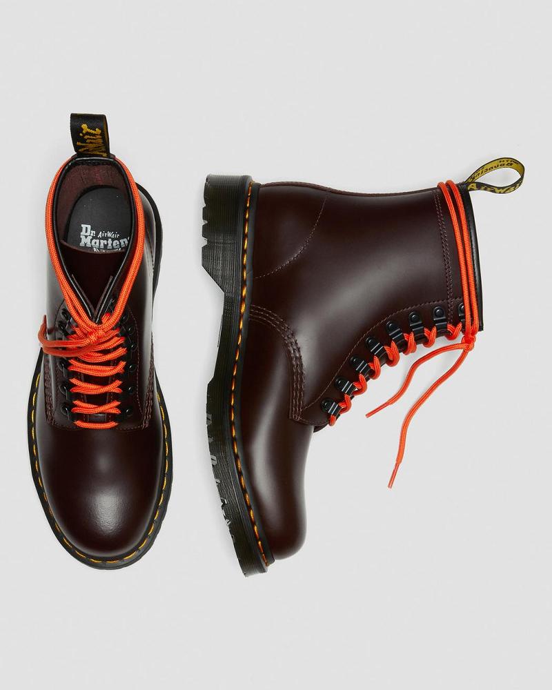 Dr Martens 1460 Ben Smooth Lær Snørestøvletter Herre Rød | Norge 307KOR